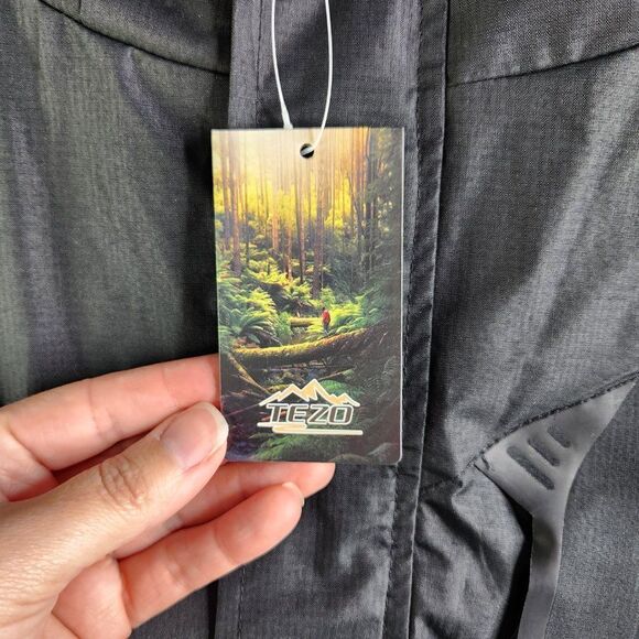 Tezo Ski Jacket Mens M Black Focus On Waterproof Windproof Durable Breathable - Picture 12 of 16